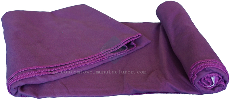 China Bulk Travel Sport Towels Supplier|Custom Purple Microfiber Quick Dry Gym Towel Manufacturer for Argentina Australia